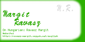 margit ravasz business card